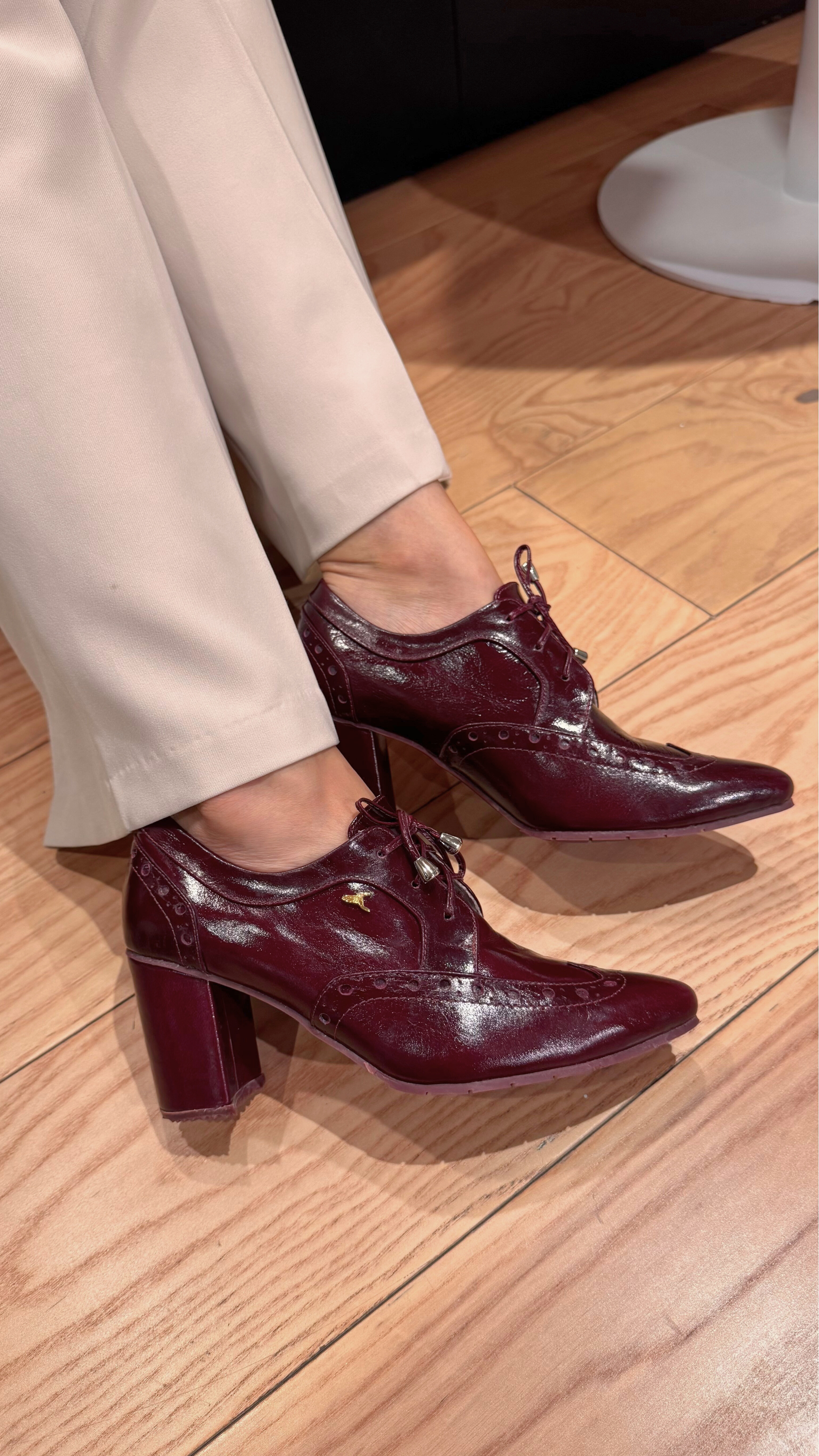 Tacón Oxford Vino Working Girl