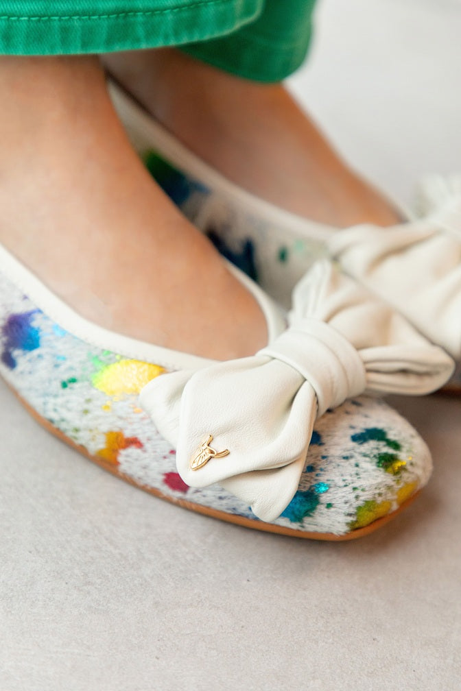 Flat Tipo Bailarina con Lazo Pelo Colores