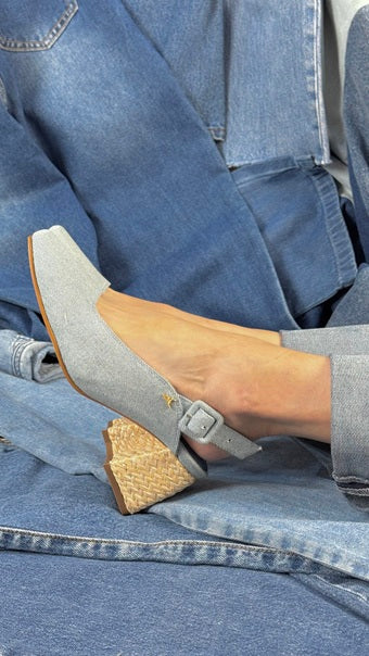 Timeless Denim Slingback