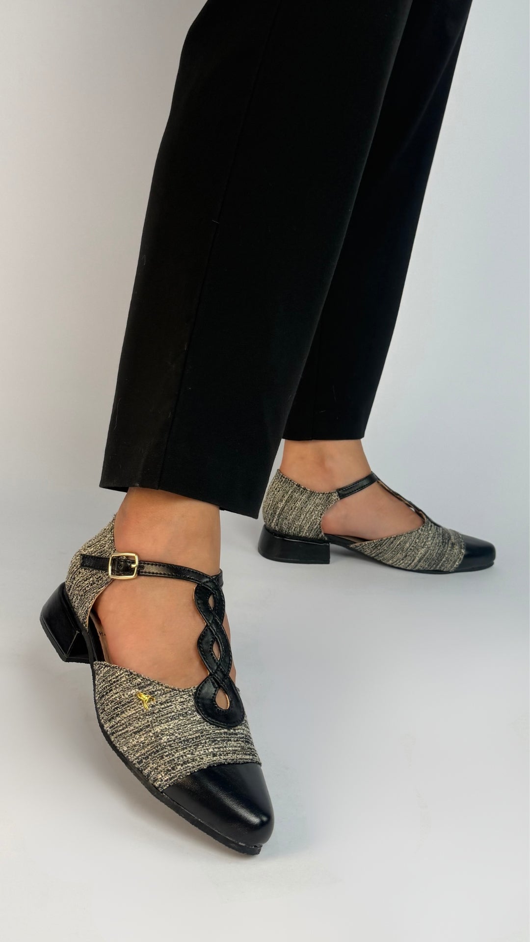 Mary Jane Black Lizard D'Orsay