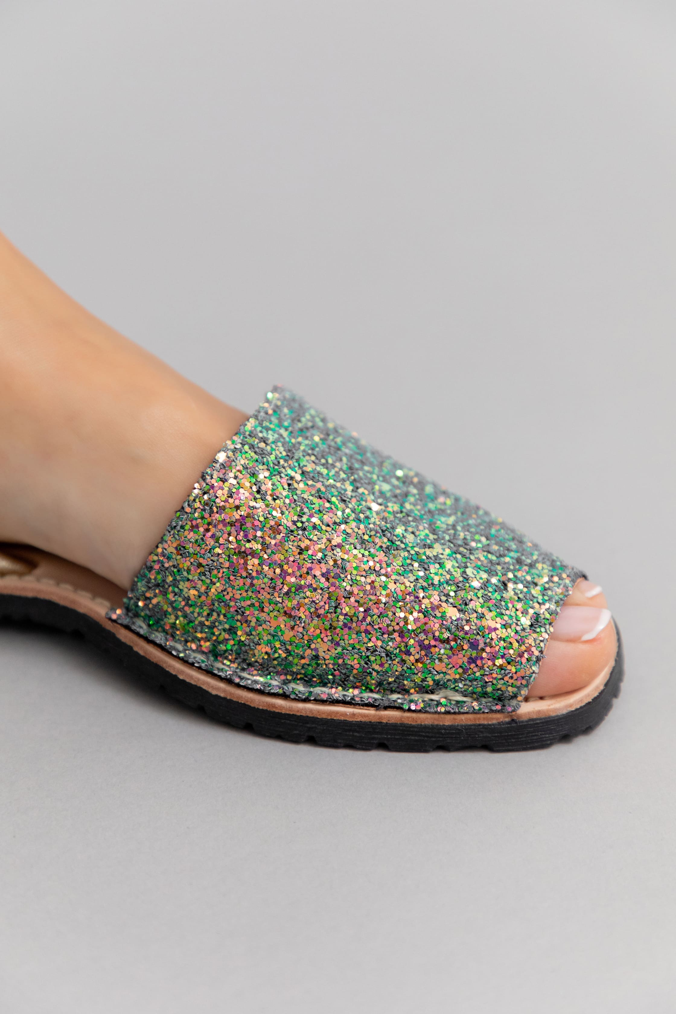 Spanish Abarca Sandals Glow Glitter