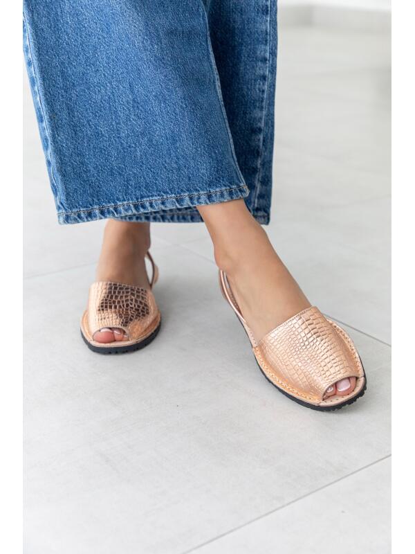 Abarcas Española Metálica Salmon