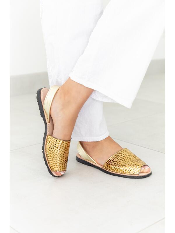 Abarcas Española Metalica Oro