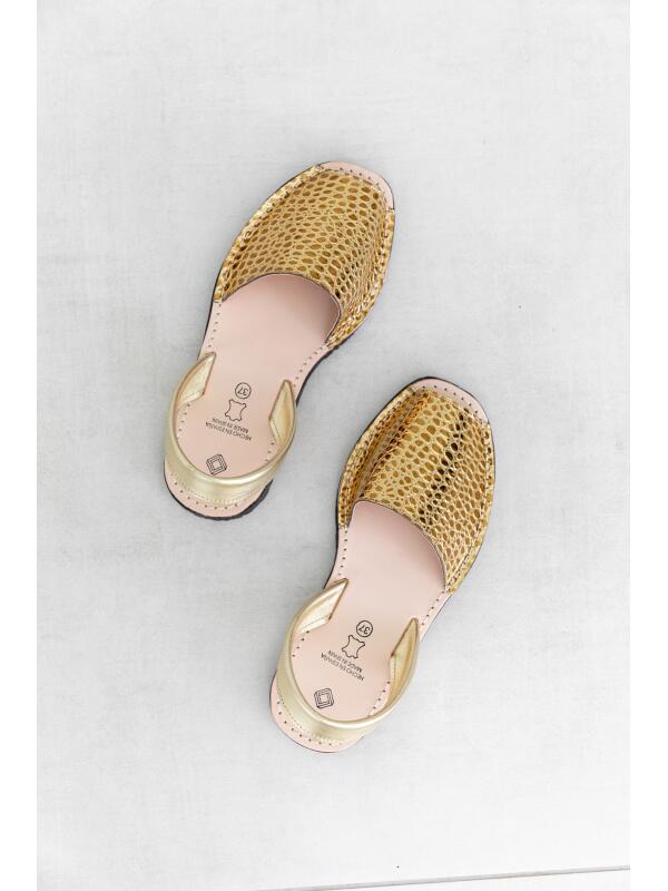 Abarcas Española Metalica Oro