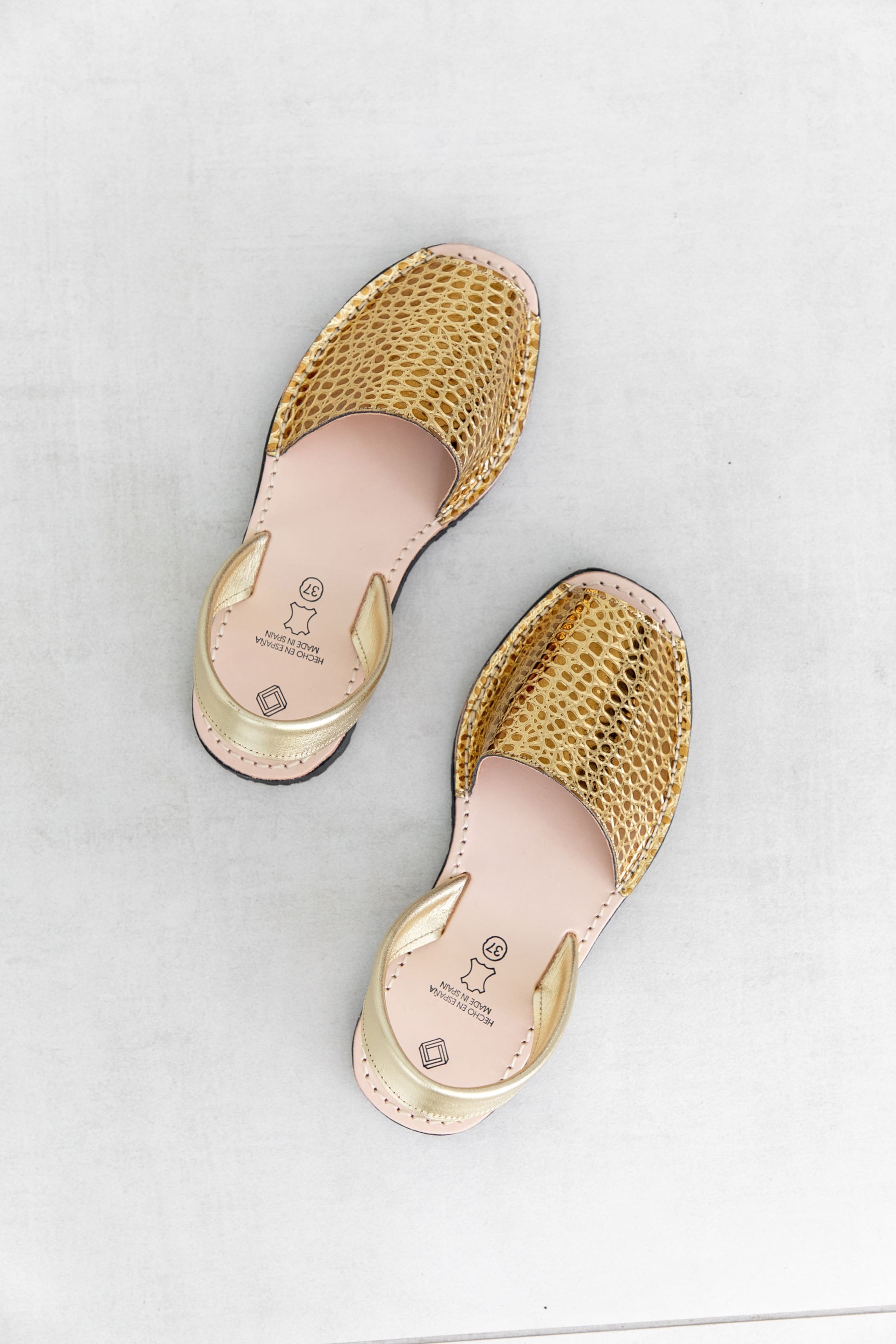 Spanish Gold Metallic Abarcas
