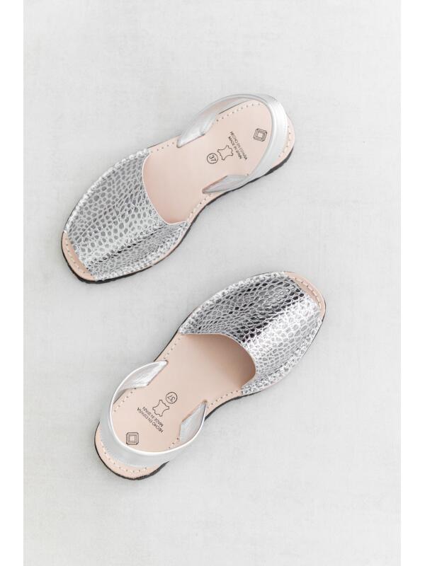 Abarcas Española Metálica Plata