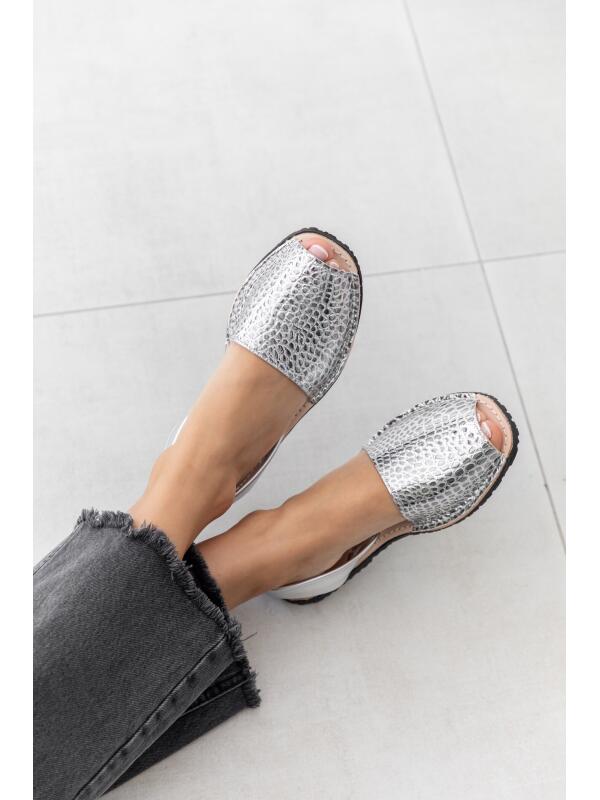 Abarcas Española Metálica Plata