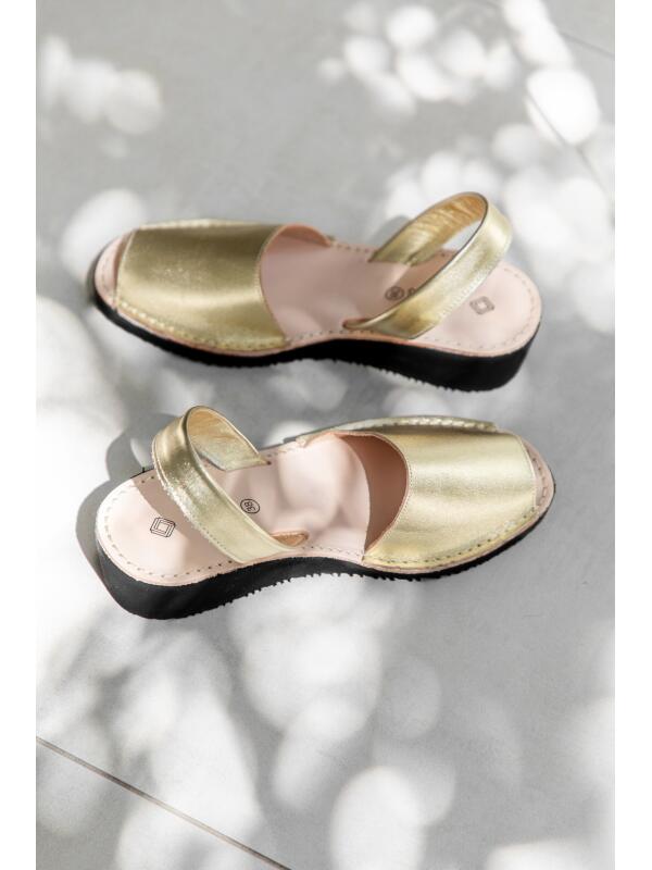 Abarcas Española Cuña Champagne