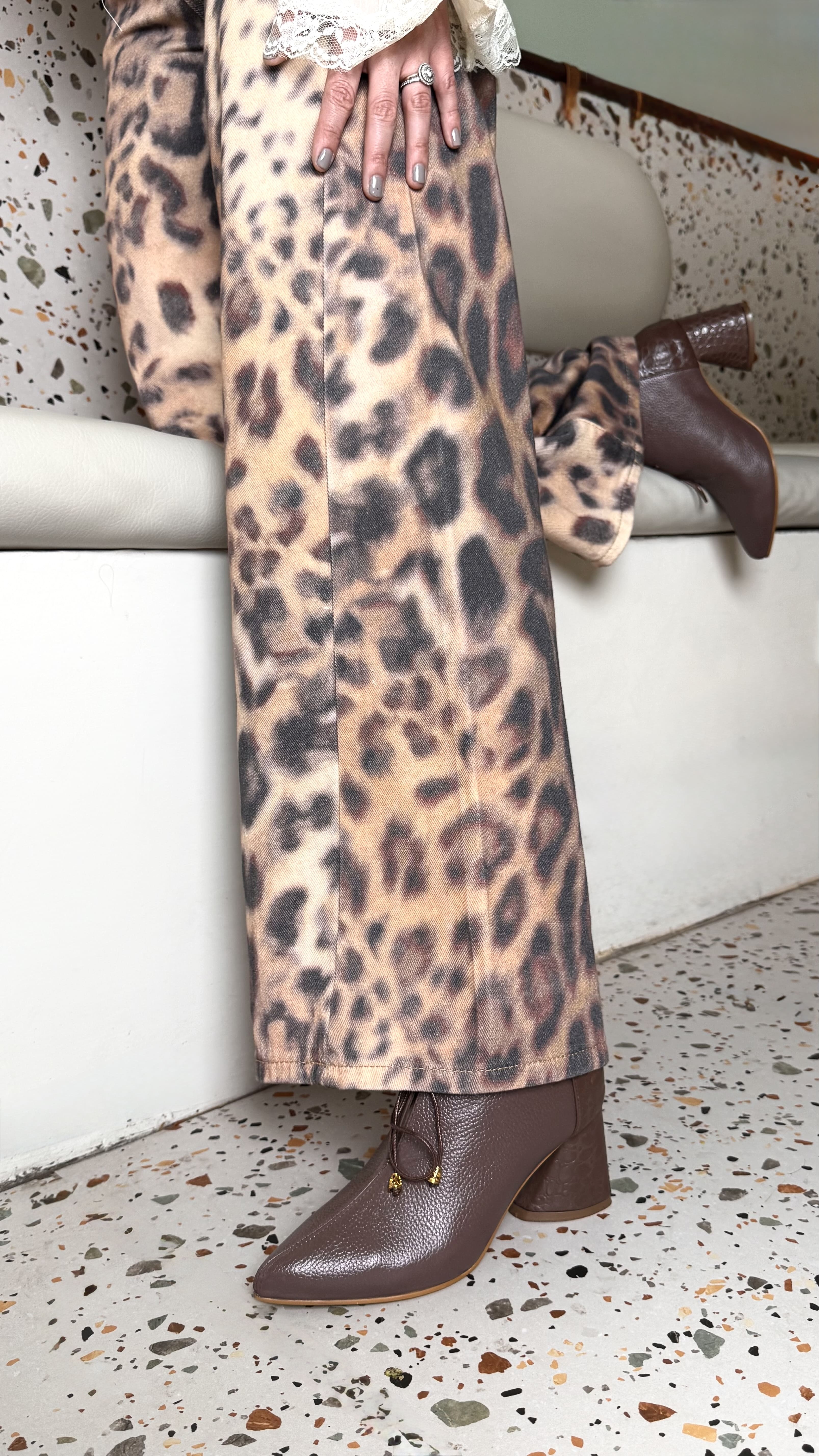 Pantalón Wide Leg Animal Print