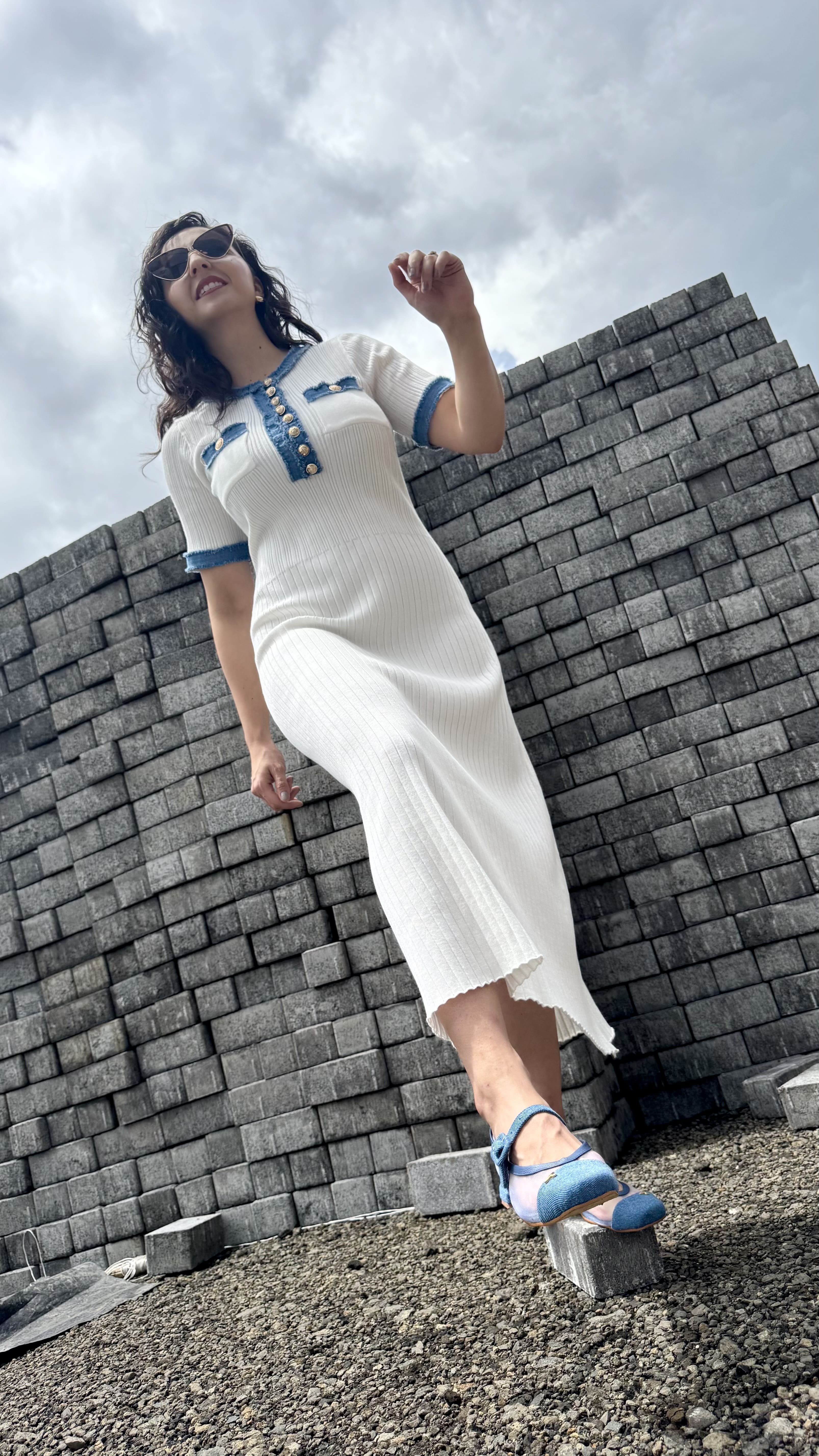 Vestido Midi Azul-Mezclilla