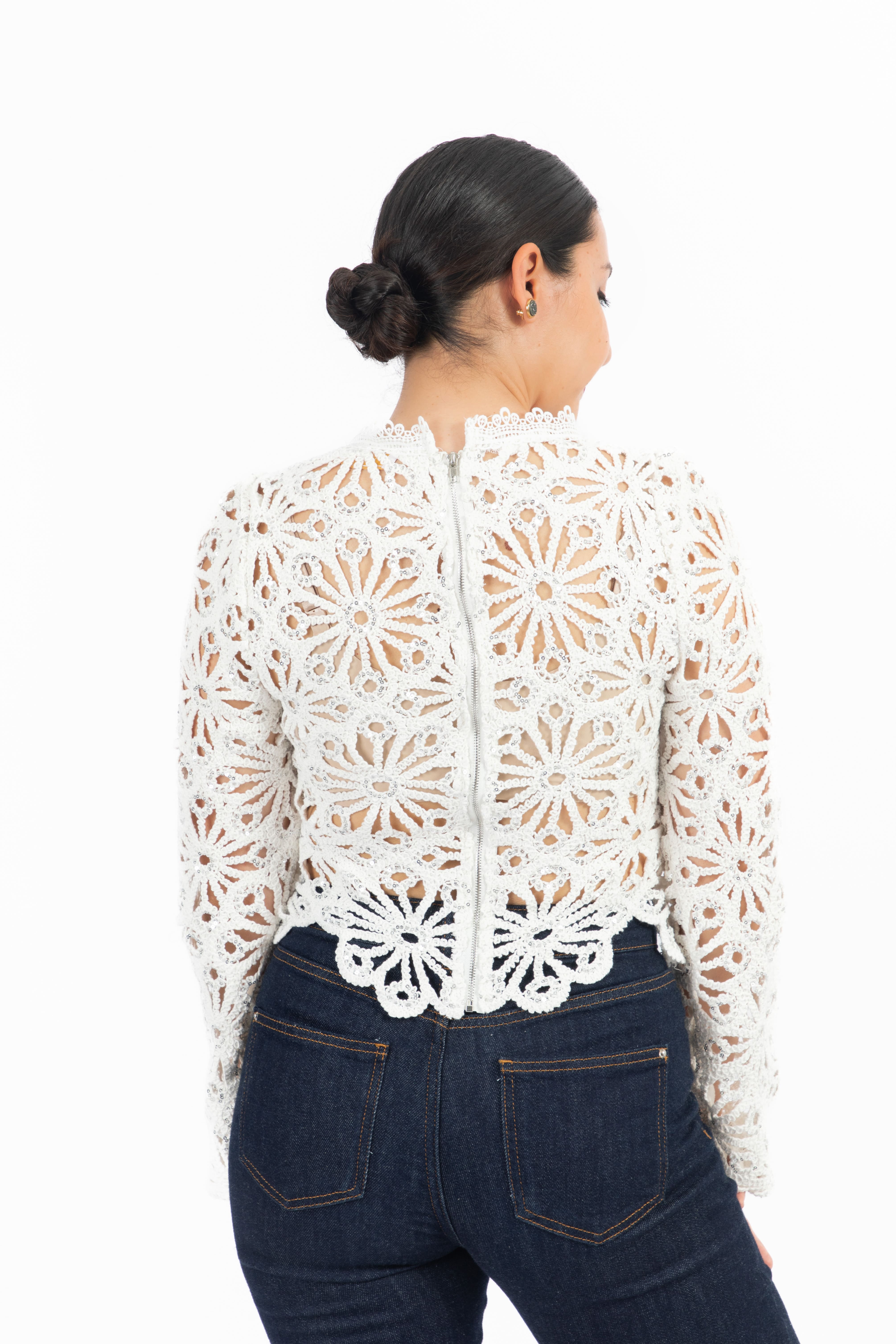 Top Encaje Beige